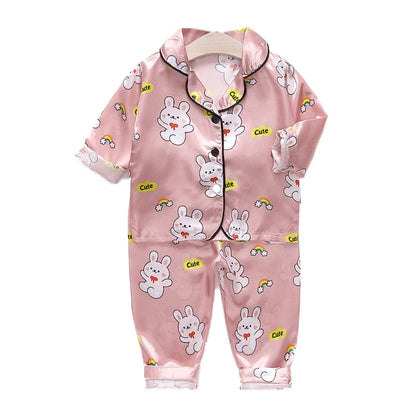 Children's Pajamas Set Baby Suits Kids Clothes Long Sleeve Toddler Boys Girls Tops Pants Set Home Wear Kids Pyjamas Nightgown