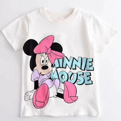 2023 Summer New Children's Clothing Baby Girls Short Sleeve Basic Tops Cartoon T Shirt For Kids Boy