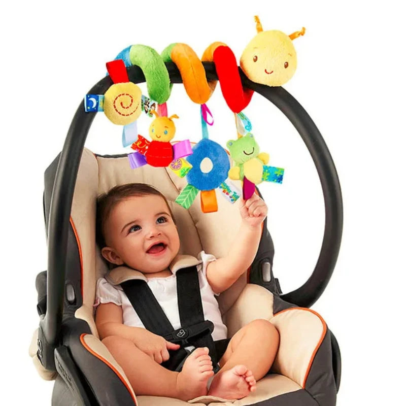 Baby Crib Hanging Rattles Toys Car Seat Toy Soft Mobiles Stroller Crib Spiral Toy Pram Hanging Dolls for Babies Newborn Gifts