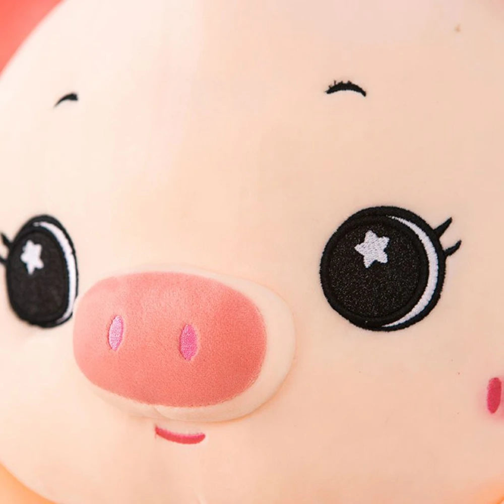 23CM Net Red New Strap Piglet Plush Toy Flower Strap Male And Female Couple Doll Festival Gift Friends Birthday Gift