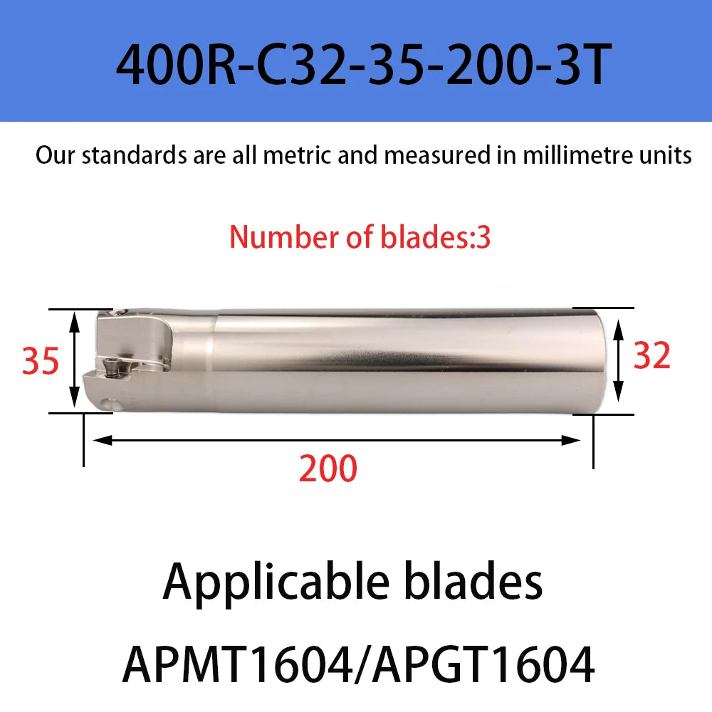 DMIX BAP400R EAP400R APMT1604 Milling Holder Cutterhead Shoulder Cutting Right Angle Precision Milling Cutter End Mill Holder