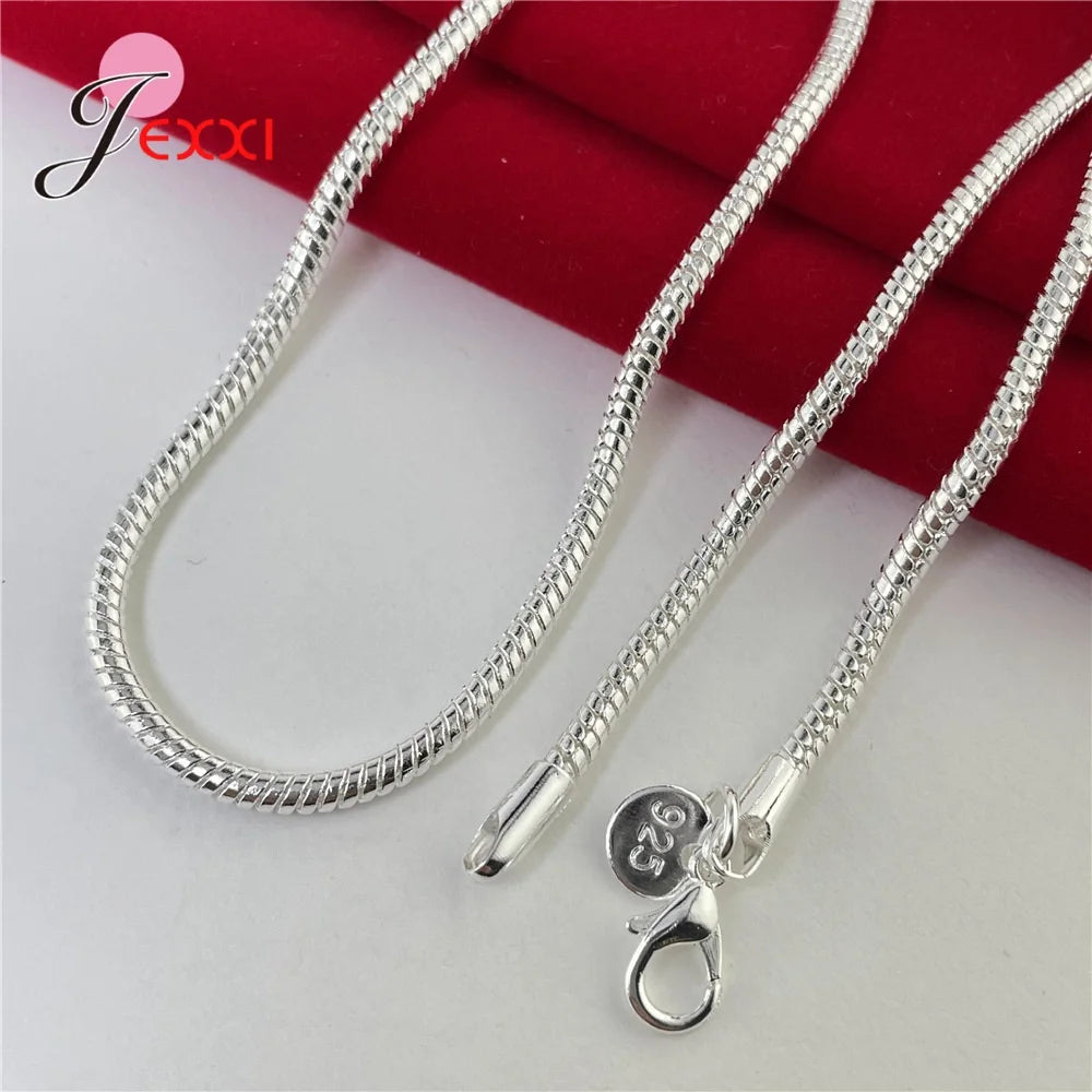 Hot Sale 925 Sterling Silver 2023 New Arrival Classical Fashion Birthday Present Chain Necklace Jewelry For Women Girls