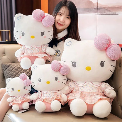 Sanrio Hello Kitty Anime Hello Kitty Stuffed Toys Plushier Soft Pillow Birthday Gifts For Girls Kawaii Hello Kitty Plush Dolls