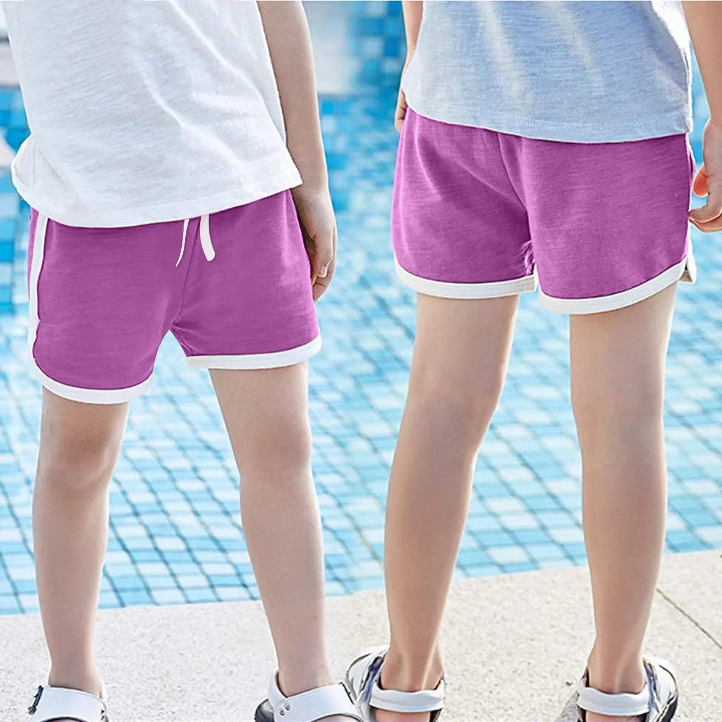 Summer Toddler Boys Girls Solid Sport Shorts Kids Beach Shorts Girls Clothes Under 5