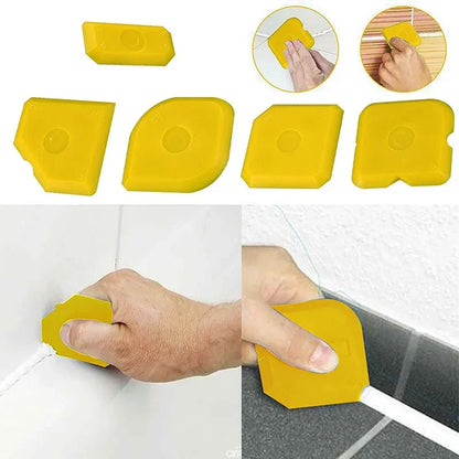 Silicone Caulking Tool Kit Joint Sealant Spreader Spatula Scraper for Tile Window Grout Edge Removal Kitchen Construction Tools