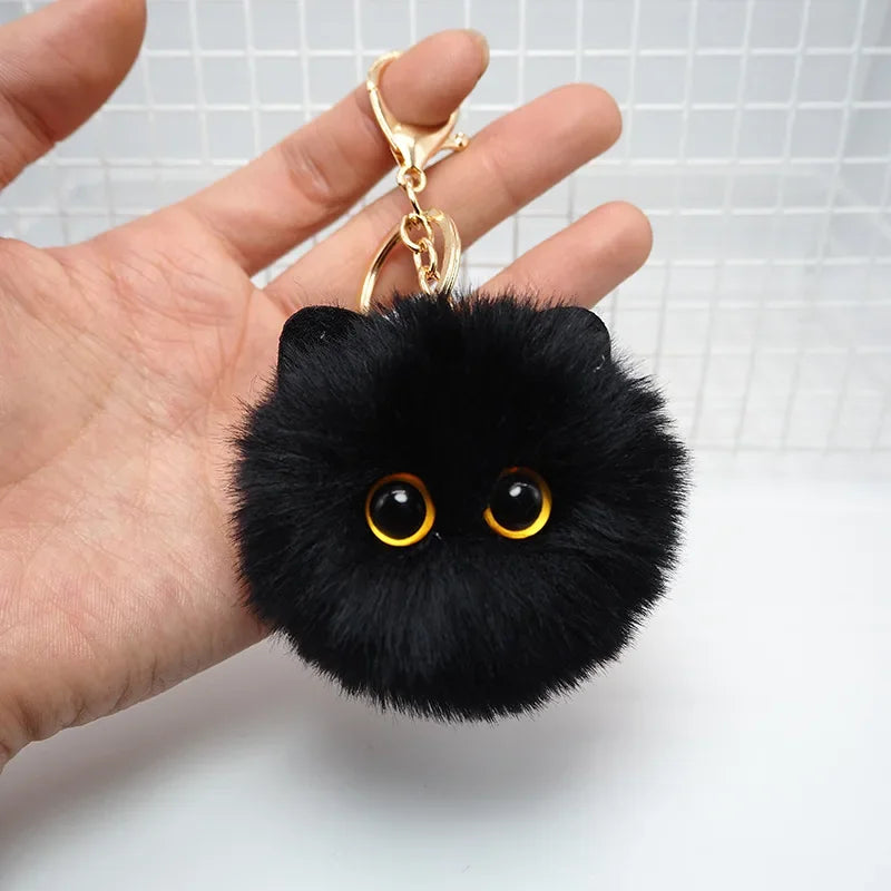 Cute Plush Cat Keychain Cartoon Doll Toy Pendant Keyring for Women Girls Bag Ornament Car Key Chain Children Gifts Accessories