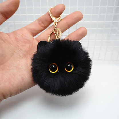 Cute Plush Cat Keychain Cartoon Doll Toy Pendant Keyring for Women Girls Bag Ornament Car Key Chain Children Gifts Accessories