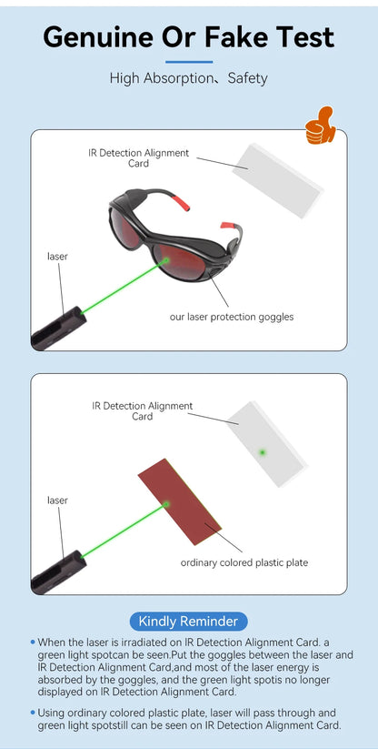 Laser protective glasses