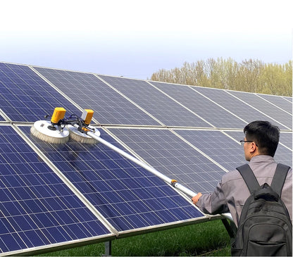 XYT solar panel cleaning double-headed electric brush PV equipment photovoltaic clean  machine tool kit complete system