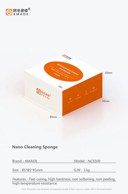 AMAOE NCS500 Nano-cleaning Sponge for Mobile Phone Motherboard High Density High Adsorption Electronic Component Cleaning Tool