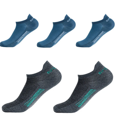 5 Pairs/Lot High Quality Men Ankle Socks Breathable Cotton Sports Mesh Casual Athletic Thin Cut Short Sokken Plus Size