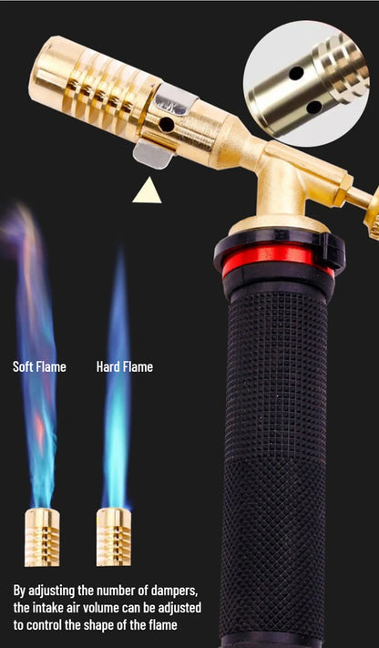 Fire Torch Handle Copper Welding Torch Head Aluminum Soldering Handle Liquefied Propane Gas Torch Precious Metal Melting Torch