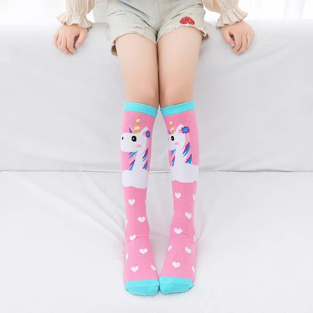 infant Child warmer ankle short lovely socks Cartoon Kids Knee High long cotton Baby cute Animal Over Knee Socks girls stockings