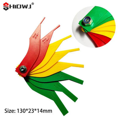 8 In 1 Brake Pad Measuring Tool Detection Gauge Feeler Tester Scale Lining Thickness Wear Meter Thickness Gauge Handy Measuring