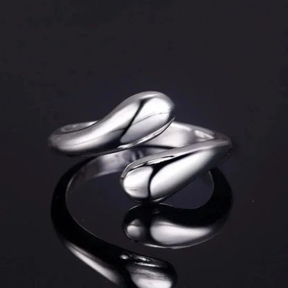 Fine 925 Sterling Silver Water Drop Earrings Ring Bracelet Set For Women Luxury Elegant Four-piece Jewelry Sets Wedding Gifts