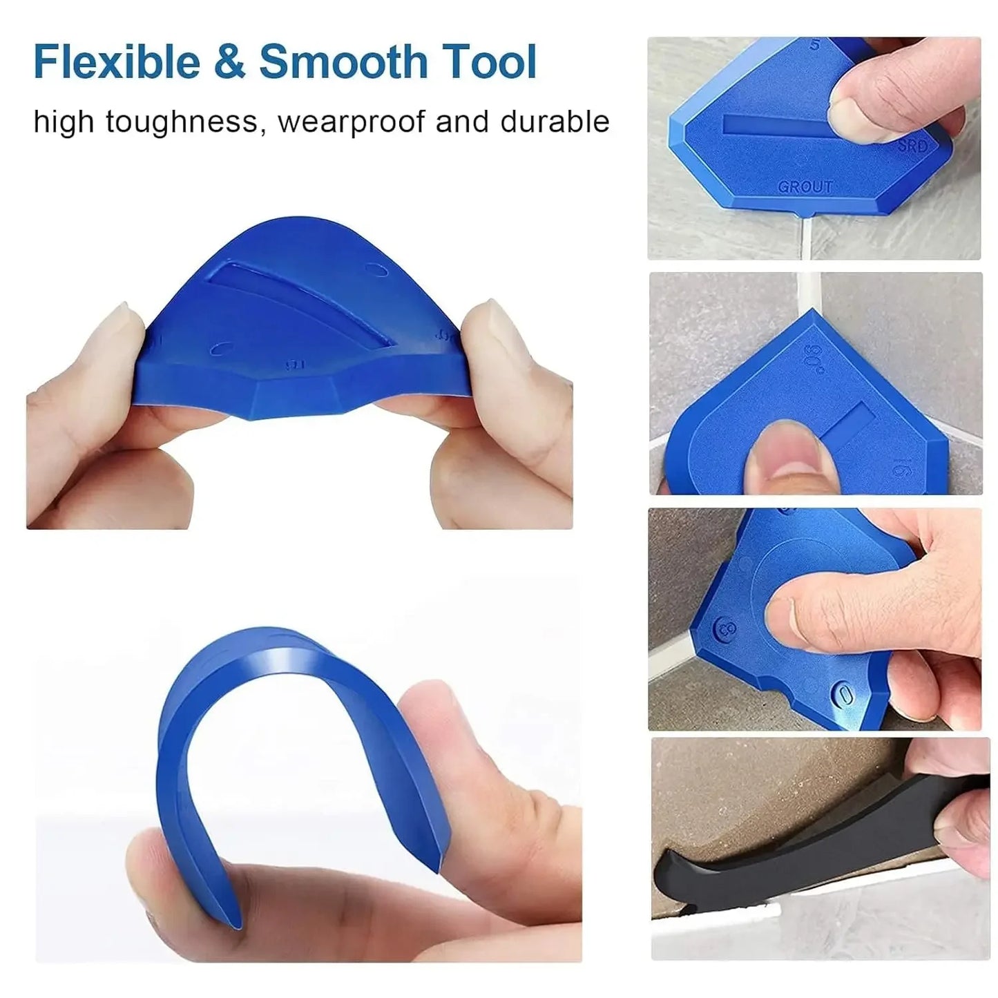 Silicone Caulking Tool Kit Joint Sealant Spreader Spatula Scraper for Tile Window Grout Edge Removal Kitchen Construction Tools