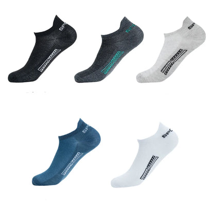 5 Pairs/Lot High Quality Men Ankle Socks Breathable Cotton Sports Mesh Casual Athletic Thin Cut Short Sokken Plus Size