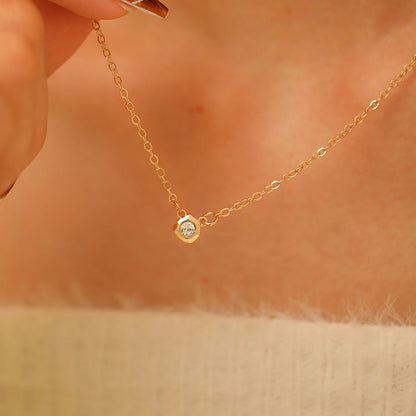 Simple Fashion Water Drop Small Pendant Pearl Necklace For Women Jewelry 2024 Trending New Women's Zircon Collarbone Necklaces