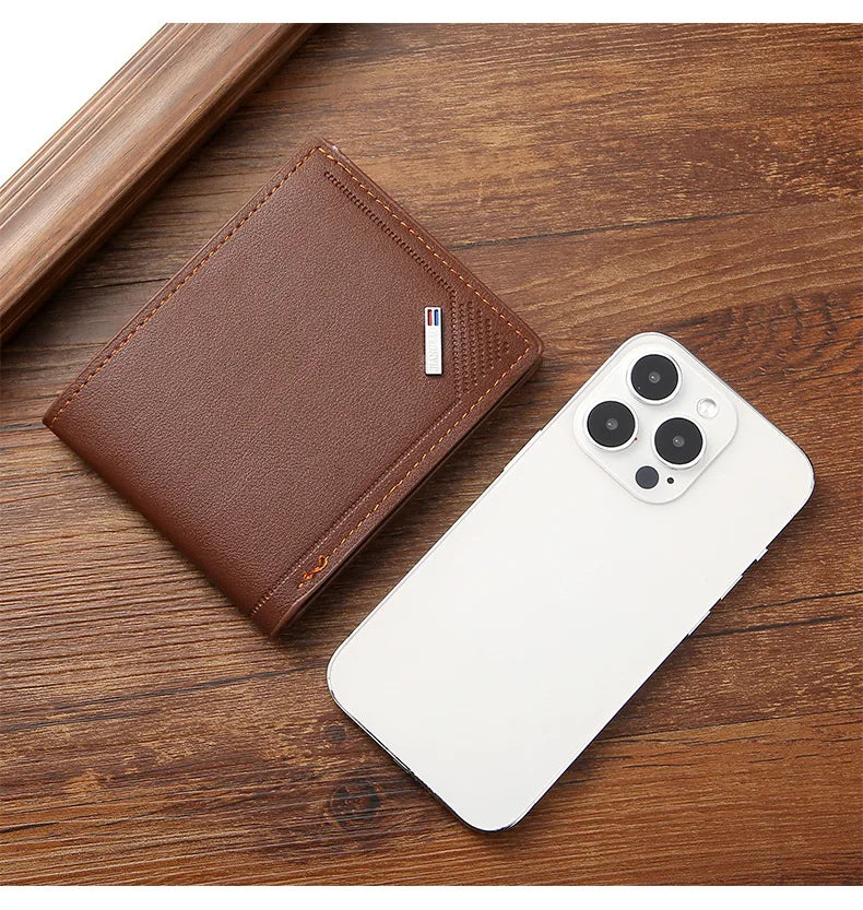 Male Youth Fashion Thin Multi Card Large Capacity Horizontal Business Wallet New Men's Wallet for Men