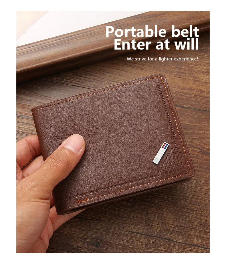 Male Youth Fashion Thin Multi Card Large Capacity Horizontal Business Wallet New Men's Wallet for Men