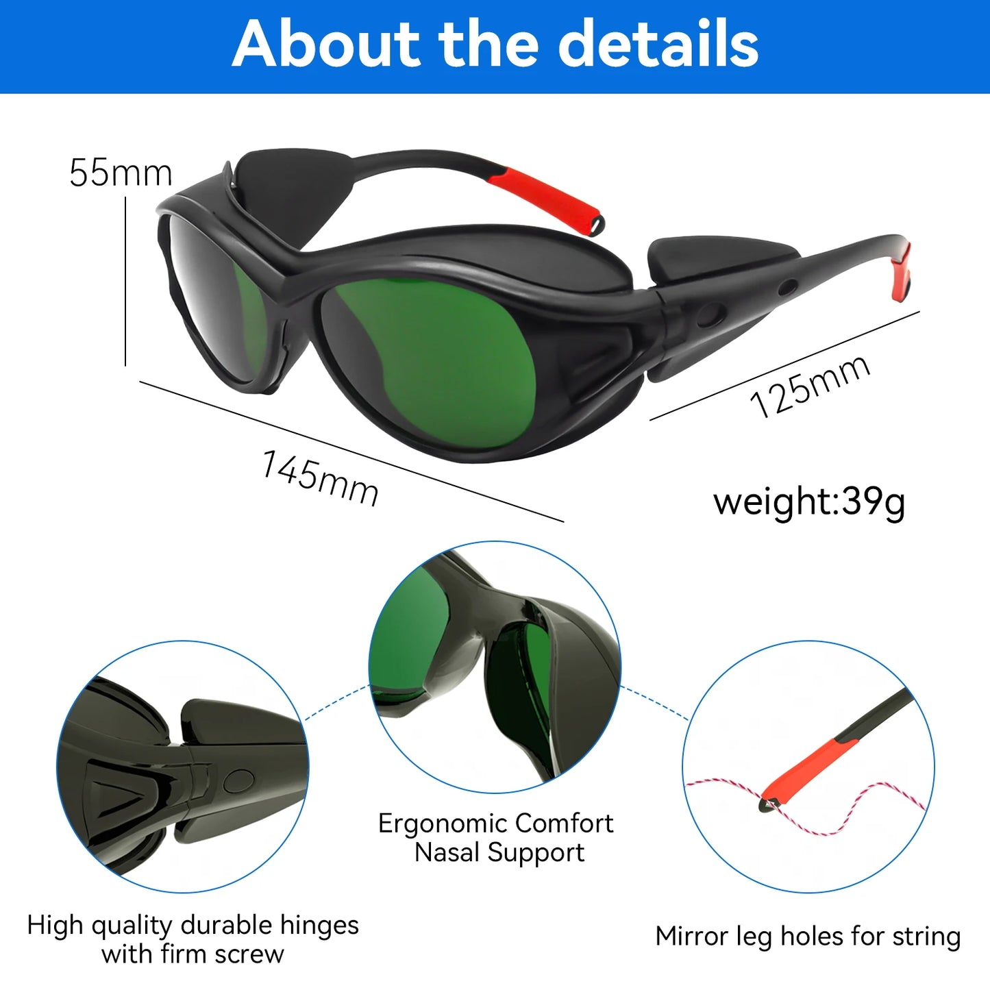 Laser protective glasses