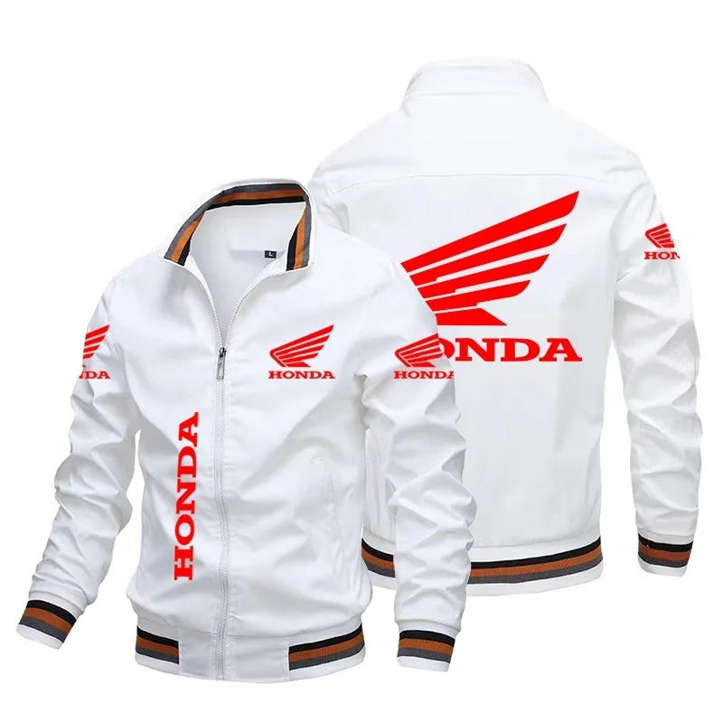 2025 new men's spring motorcycle logo style personality pattern lapel jacket fashion sports outdoor leisure riding clothes