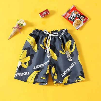 1-12Y Children's Sport Shorts Beachwear Summer Swimming Trunks for Baby Boys Toddler Girls Casual Loose Outerwear Cartoon Pants