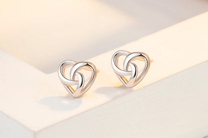 925 Sterling Silver Love Heart Stud Earrings For Women Luxury Designer Jewelry Best Selling Offers With