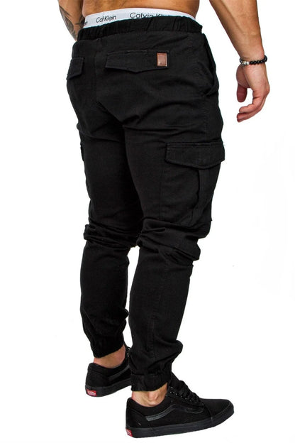 New Tooling Multi Pocket Trousers Men's Cargo Pants Woven Fabric Casual Safari Style Joggers Men