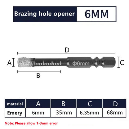 5-16mm Hexagonal Shank Brazed Dry Ceramic Tile Drill Bit Marble Granite Vitrified Tile Hole Opener Diamond Drill Bit