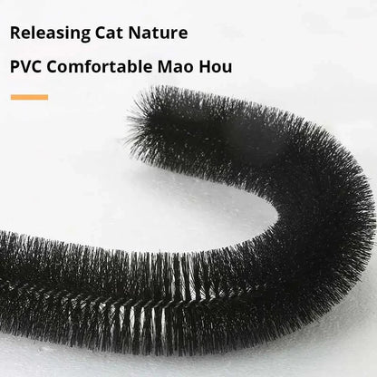 Cat Toy Arch Self Groome Pamper Feline with A Massage Grooming Rubbing Brush with Scratching Pad Toy for Cats Interactive Toys