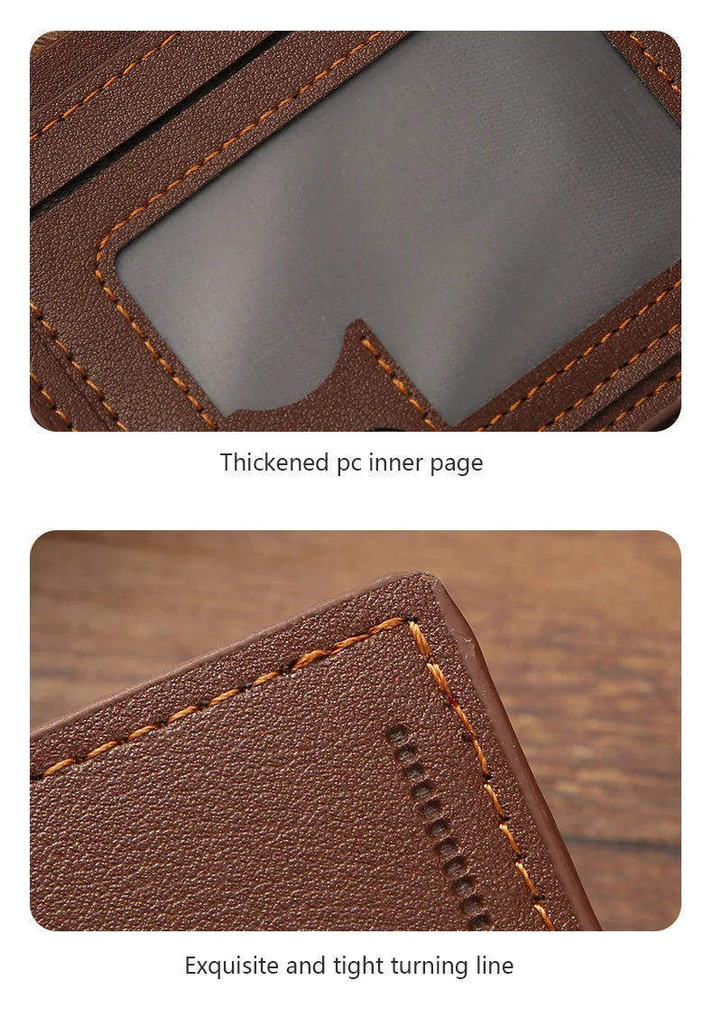 Male Youth Fashion Thin Multi Card Large Capacity Horizontal Business Wallet New Men's Wallet for Men