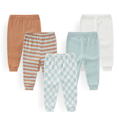 Kiddiezoom 5 Pcs/Lot Fashion Cute Cartoon Baby Boy Girl Pants 0-12Months Cotton Soft Newborn Leggings