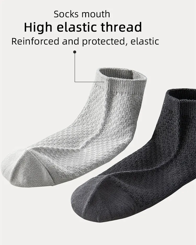 5pairs/Men's High Quality Bamboo Fiber Socks Men's Sweat Absorbent Breathable Medium Tube Socks Business Casual Large Size 38-45