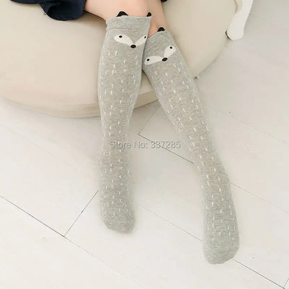 infant Child warmer ankle short lovely socks Cartoon Kids Knee High long cotton Baby cute Animal Over Knee Socks girls stockings