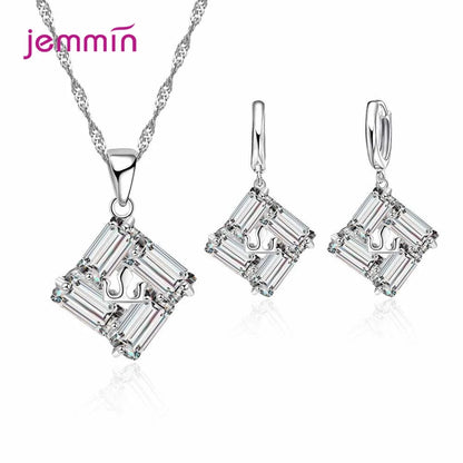 Super Deal Genuine 925 Streling Silver Jewelry Sets Women Girls Wedding Party Fine Jewelry Accessory Multiple Style