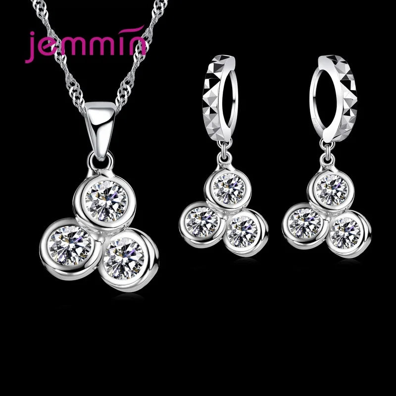 Super Deal Genuine 925 Streling Silver Jewelry Sets Women Girls Wedding Party Fine Jewelry Accessory Multiple Style