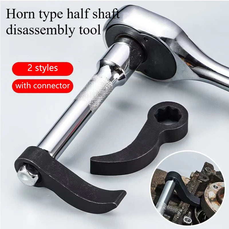 Angle Type Half Axle Disassembly Tool Drive Pry Bar Adapter Used for Open-end Wrenches Disassembling Axles Car Repair Tools