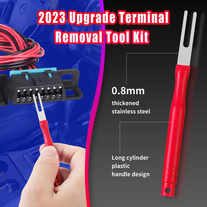 21Pcs Car Terminal Removal Tool Kit Automobile Wire Plug Remove Puller Electrical Connector Pin Extractor Hand Disassembly Tools