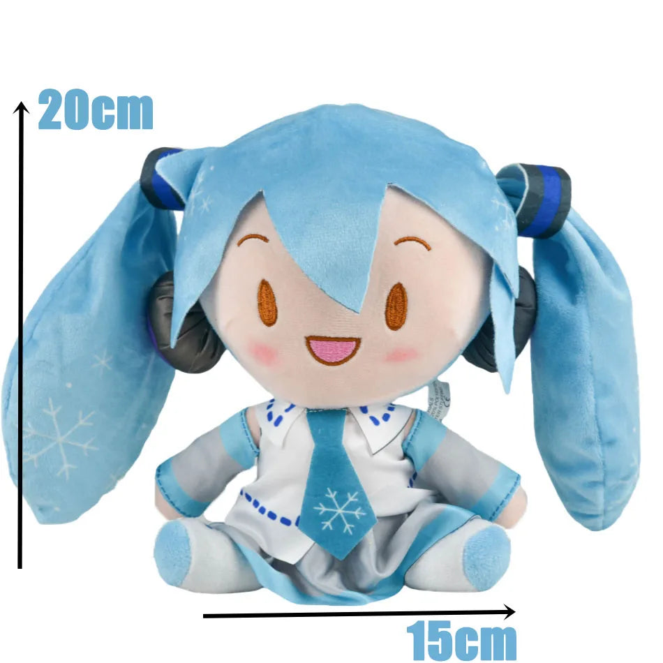 5PCS 20-29cm Hatsune Miku Plush Fuwafuwa Anime Kawaii Cute Cool Toys Dolls Plush Room Car Desk Decoration Birthday Gifts For Fan