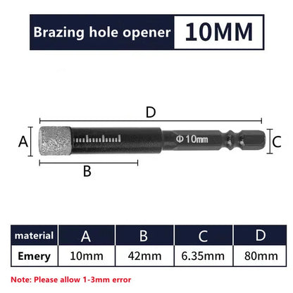 5-16mm Hexagonal Shank Brazed Dry Ceramic Tile Drill Bit Marble Granite Vitrified Tile Hole Opener Diamond Drill Bit