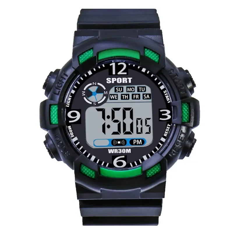 YIKAZE Men's Military Digital Watch Outdoor Men Sports Watch Waterproof Luminous Chronograph Clock Student Electronic Wristwatch