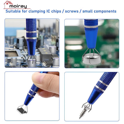 Four Claw Electronic Component Grabber IC Extractor Pickup BGA Chip Picker Patch IC Suck Pen Electronic Repair Tools Dropship