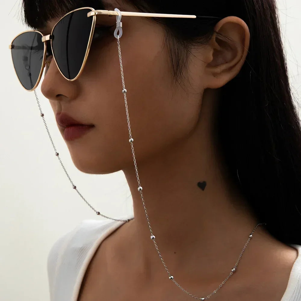 2024 Glasses Beaded Glasses Chain for Women Summer Beads Hangs Mask Strap Handmade Necklace Sunglasses Lanyard Fashion Jewelry