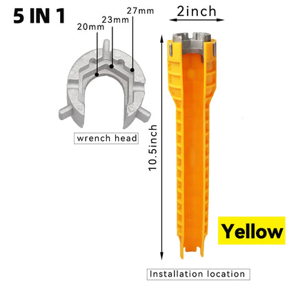 8 In 1 Flume Wrench Basin Faucet Installer Multifunctional Wrench Repair Tools for Toilet Bowl Sink Bathroom Kitchen Plumbing