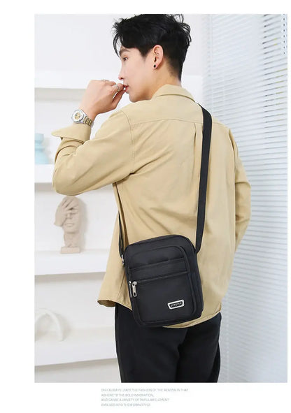 Waterproof Men Crossbody Bags Male Nylon Shoulder Bags Boy Messenger Bag Man Handbags For Travel Casual Large Satchel Grey Bags