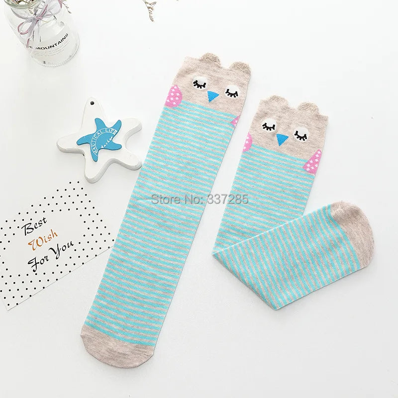 infant Child warmer ankle short lovely socks Cartoon Kids Knee High long cotton Baby cute Animal Over Knee Socks girls stockings