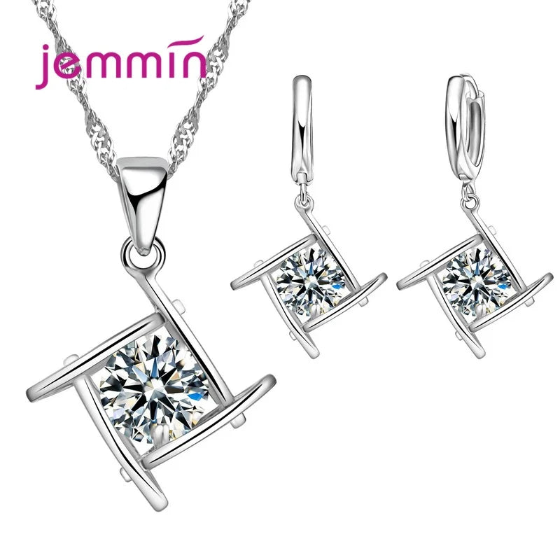 Super Deal Genuine 925 Streling Silver Jewelry Sets Women Girls Wedding Party Fine Jewelry Accessory Multiple Style