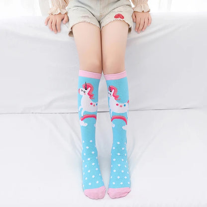 infant Child warmer ankle short lovely socks Cartoon Kids Knee High long cotton Baby cute Animal Over Knee Socks girls stockings