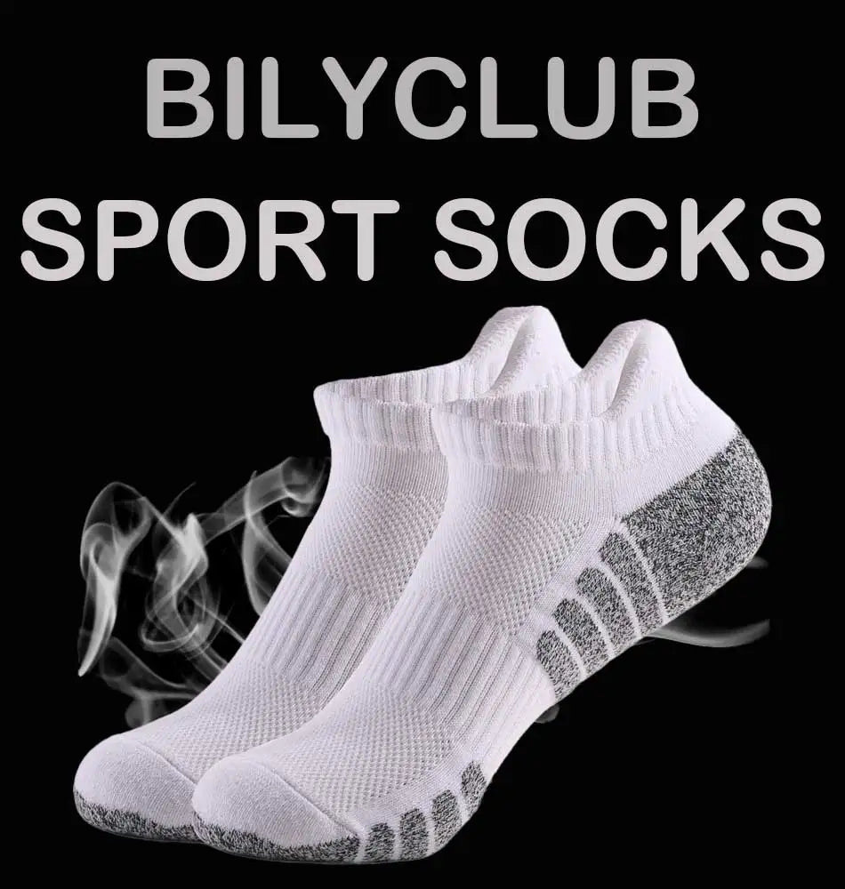 3pairs thickened towel bottom running socks mesh boat socks non-slip breathable sports socks Low cut Men's socks Women's socks